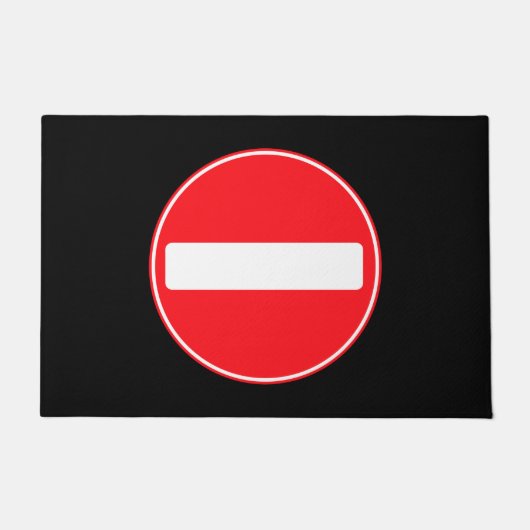 Funny "Do not Enter"-symbool Introvert antisocial Deurmat (Voorkant)