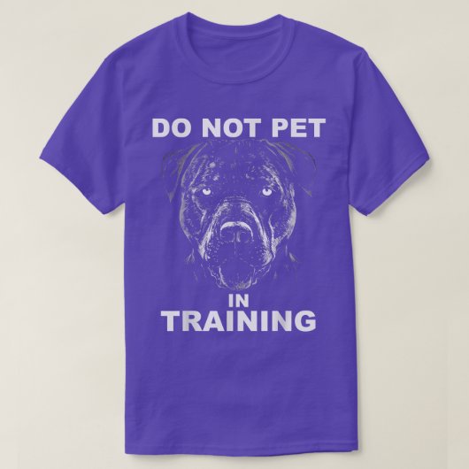 Funny Do not pet Pit Bull Dog Training T-shirt (Design voorkant)