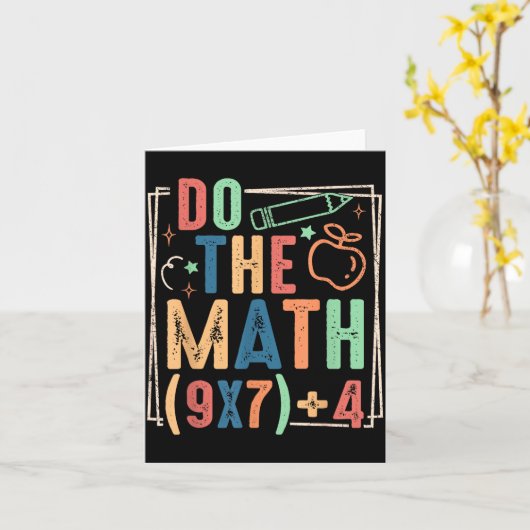 Funny Do The Math 67 Meme Six Seven Boy Girl Teach Kaart (Gele Bloem)