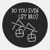 Funny Do You Even Lift  Ronde Sticker (Voorkant)