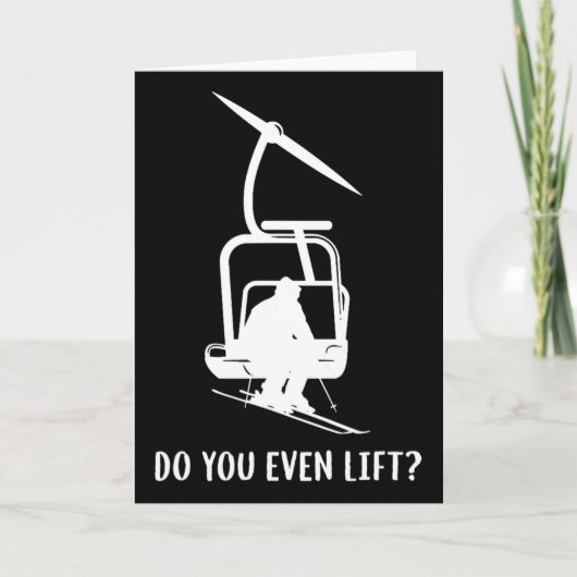 Funny Do You Even Lift Ski Kaart (Voorkant)