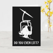 Funny Do You Even Lift Ski Kaart (Gele Bloem)