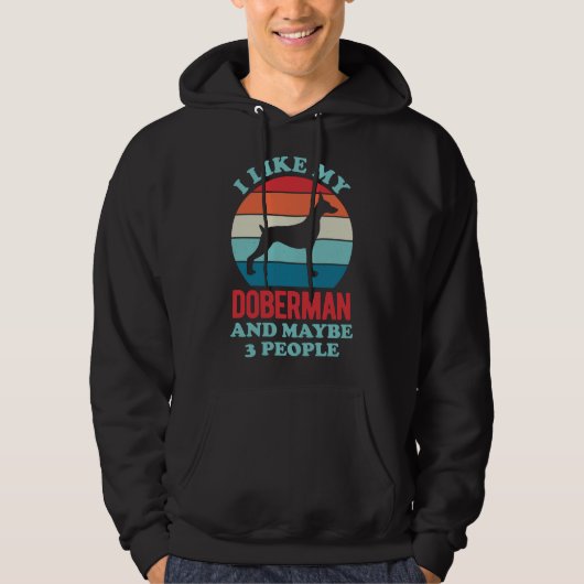 Funny Doberman 207 Hoodie (Voorkant)