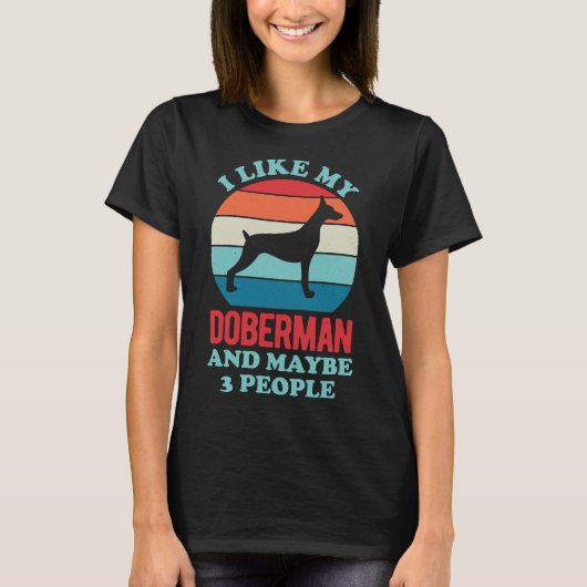 Funny Doberman 207 T-shirt (Voorkant)