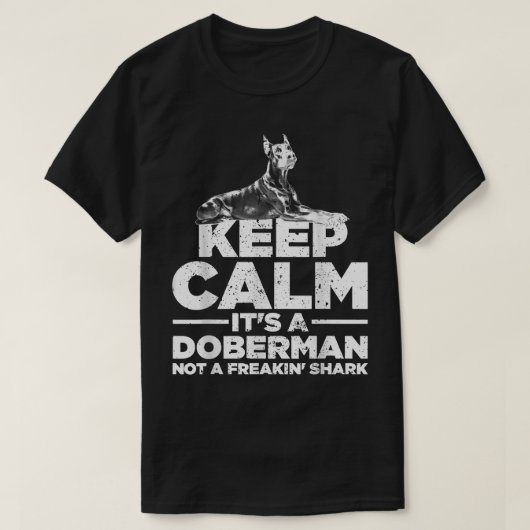 Funny Doberman Art voor mannen Kinder Doberman Pin T-shirt (Design voorkant)