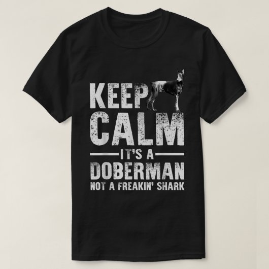 Funny Doberman Art voor mannen Kinder Doberman Pin T-shirt (Design voorkant)
