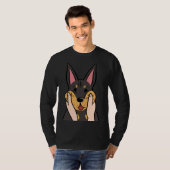 Funny Doberman Chubby Cheeks T-shirt (Voorkant volledig)