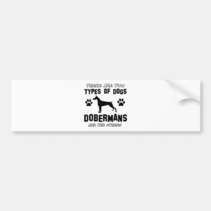 Funny doberman design bumpersticker
