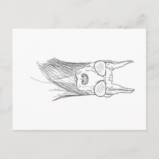 Funny Doberman Dog met zonnebril Feestdagenkaart (Voorkant)