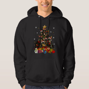 Funny Doberman kerstboom Xmas 316 Hoodie