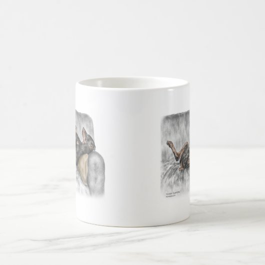 Funny Doberman over Sofa Koffiemok (Center)