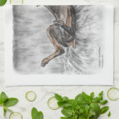 Funny Doberman over Sofa Theedoek (Gevouwen)