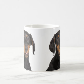 Funny doberman pincher puppy koffiemok