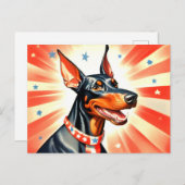 Funny Doberman Pinscher Briefkaart (Voorkant / Achterkant)