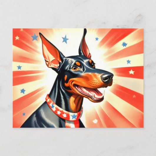 Funny Doberman Pinscher Briefkaart (Voorkant)