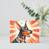 Funny Doberman Pinscher Briefkaart (Staand voorkant)