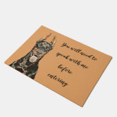 Funny Doberman Pinscher Doormat Deurmat (Schuin)