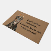 Funny Doberman Pinscher Doormat Deurmat (Schuin)