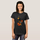 Funny Doberman Pinscher Plays Guitar T-shirt (Voorkant volledig)
