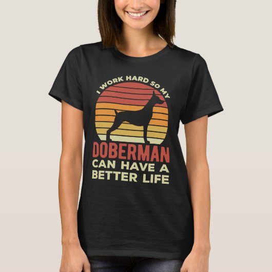 Funny Doberman Pinscher T-shirt (Voorkant)