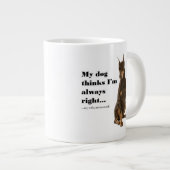 Funny Doberman tegen Wife Jumbo Mok (Voorkant rechts)