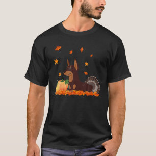 Funny Doberman Turkey Costume Thanksgiving Gift T-shirt