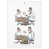 Funny Doctor Cartoon Klembord (Achterkant)