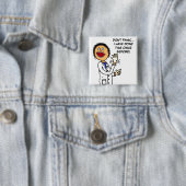 Funny Doctor Cartoon Vierkante Button 5,1 Cm (In situ)