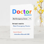 Funny Doctor Dank u voor noodmedicatie Kaart (Gele Bloem)