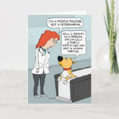 Funny Doctor en Dog Birthday Kaart (Voorkant)