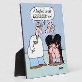 Funny Doctor en rechter Physical Exam Cartoon Fotoplaat (Zijkant)