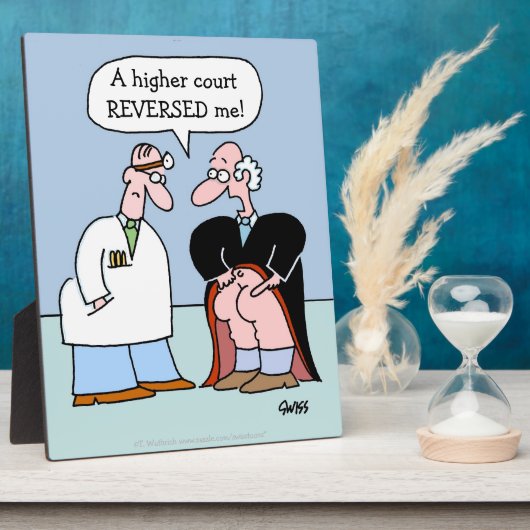 Funny Doctor en rechter Physical Exam Cartoon Fotoplaat (Zijkant)