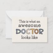 Funny Doctor Geweldige Doctor Custom Dank u Notitiekaartje (Voorkant)