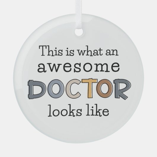 Funny Doctor Gifts | Geweldige arts Glas Ornament (Voorkant)