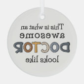 Funny Doctor Gifts | Geweldige arts Glas Ornament (Achterkant)