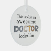 Funny Doctor Gifts | Geweldige arts Glas Ornament (Voorkant Rechts)