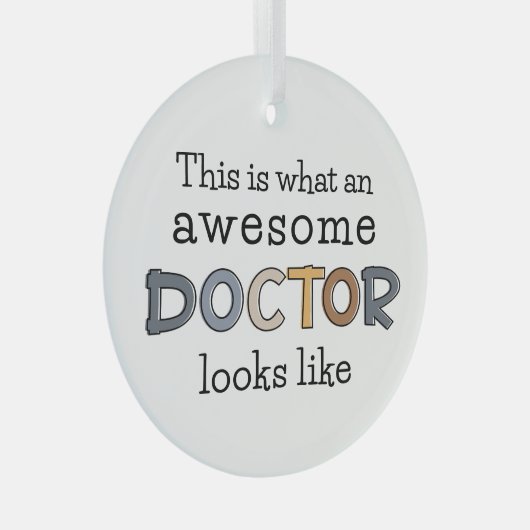 Funny Doctor Gifts | Geweldige arts Glas Ornament (Voorkant Rechts)