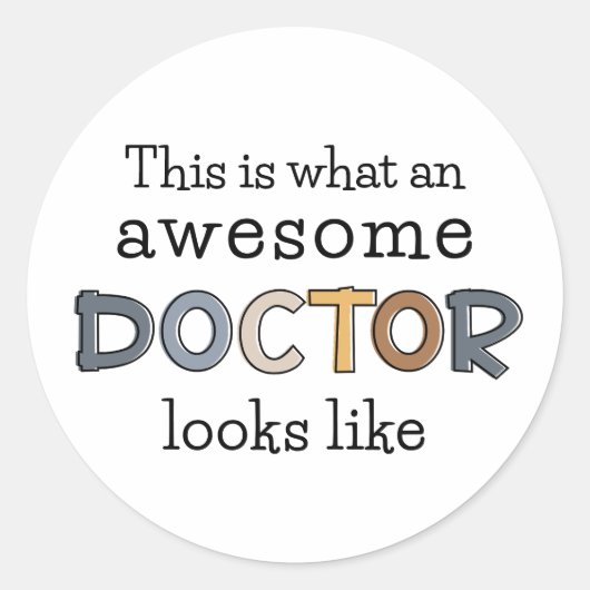 Funny Doctor Gifts | Geweldige arts Ronde Sticker (Voorkant)