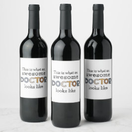 Funny Doctor Gifts | Geweldige arts Wijn Etiket