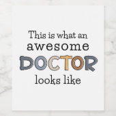 Funny Doctor Gifts | Geweldige arts Wijn Etiket (Enkel label)