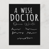 Funny Doctor Handwriting Humor Zorgverzekering Briefkaart (Voorkant)