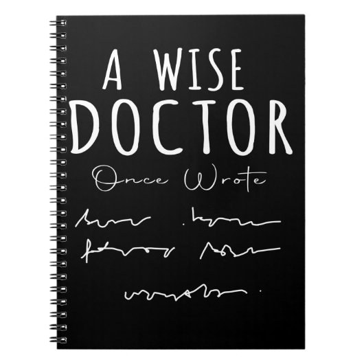 Funny Doctor Handwriting Humor Zorgverzekering Notitieboek (Voorkant)