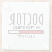 Funny Doctor in de voortgaande middelbare school Glazen Onderzetter (Achterkant)