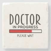 Funny Doctor in de voortgaande middelbare school Stenen Onderzetter (Voorkant)