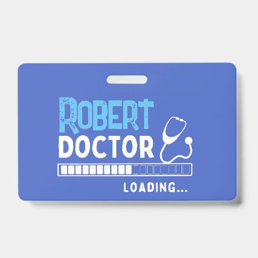 Funny Doctor Loading Bar Medical Future Doctor Badge (Voorzijde)