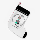 Funny Doctor Medical Bunny White, gepersonaliseerd Kleine Kerstsok (Voorkant (Hangend))