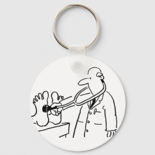 Funny Doctor met Stethoscoop controlebord. Sleutelhanger