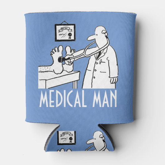 Funny Doctor met Stethoscoop controlefunctie Blikjeskoeler (Voorkant)