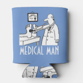 Funny Doctor met Stethoscoop controlefunctie Blikjeskoeler (Achterkant)