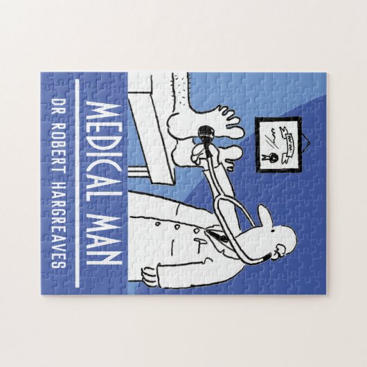 Funny Doctor met Stethoscoop controlefunctie Legpuzzel (Horizontaal)